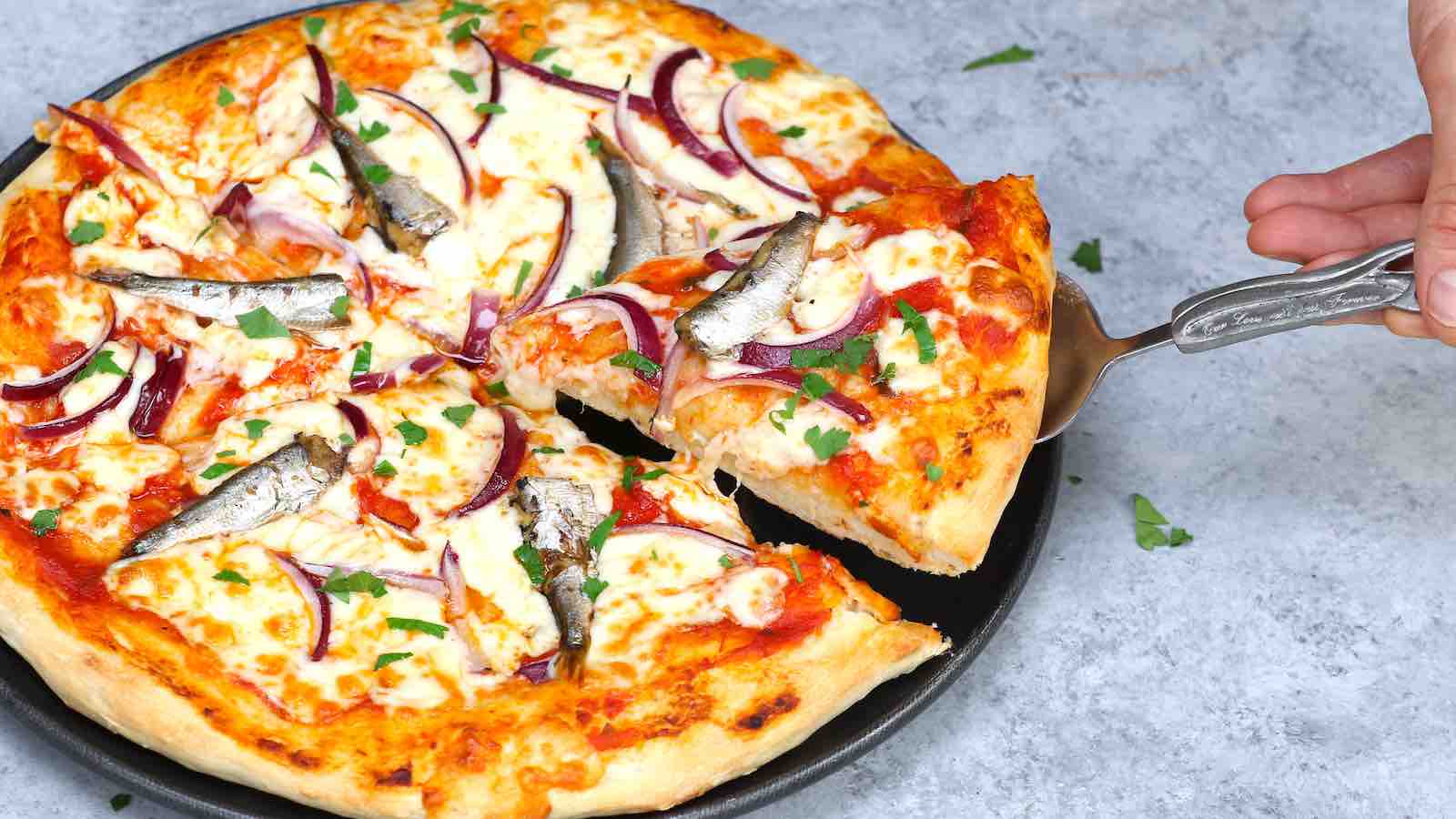 Could You Actually Go on a Vegan, Vegetarian or Pescatarian Diet? Pizza with sardines