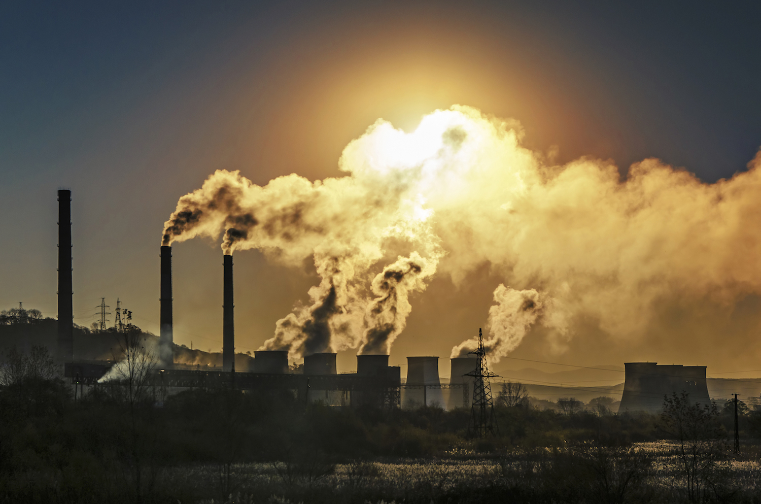 Factory factories pollution smoke Carbon dioxide acid rain