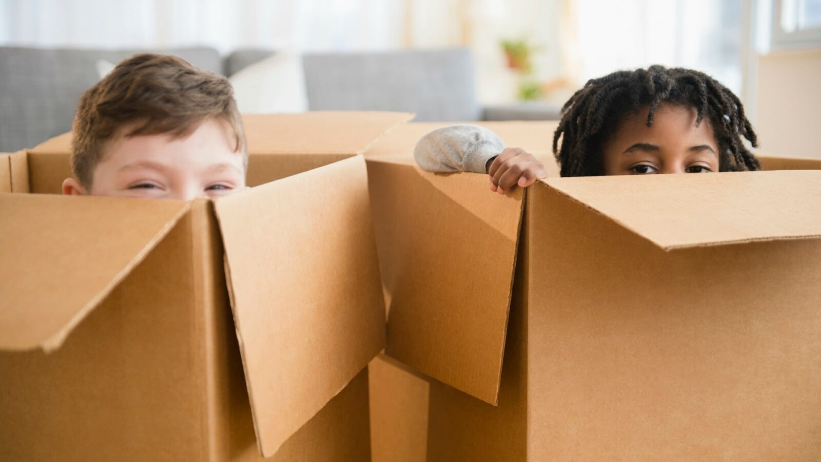 🏠 Declutter Your Home and We’ll Reveal What You Should Get Rid of from Your Life children cardboard boxes