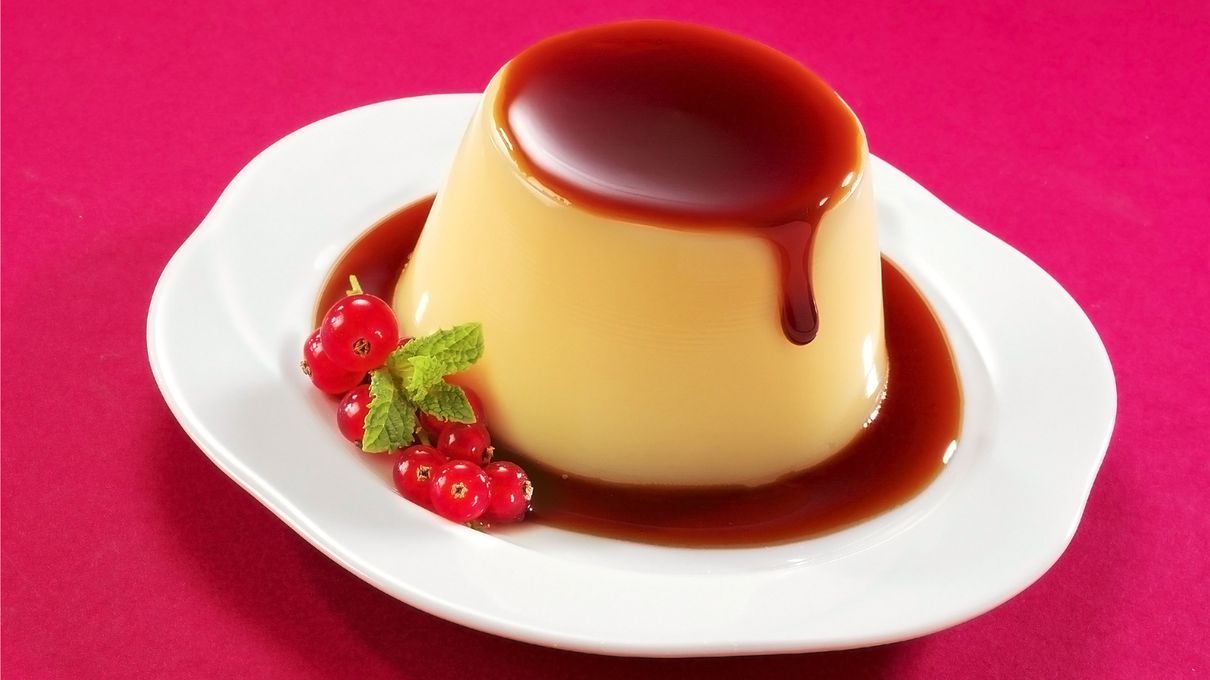 Fall-colored Food Quiz Flan