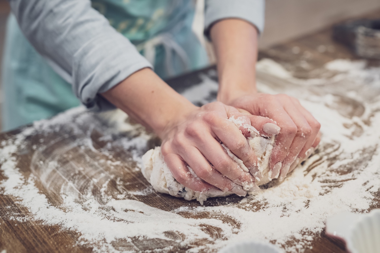 Bread making baking dough