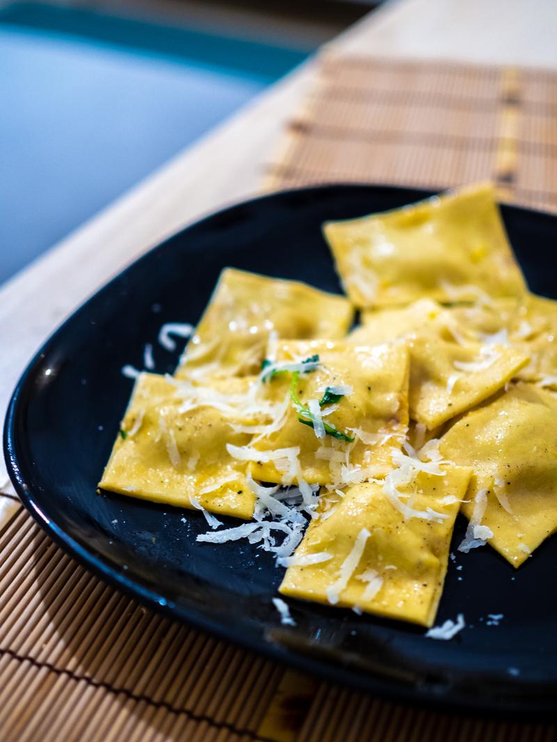 Fall-colored Food Quiz Ravioli