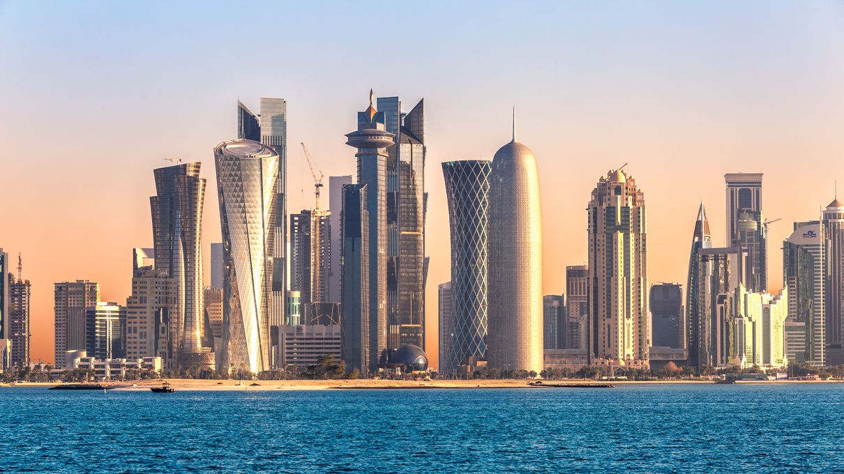 5-Letter Countries Quiz Qatar skyline