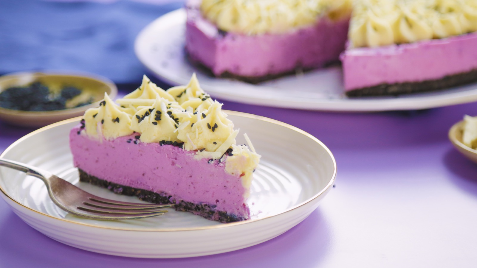 Purple Food Purple sweet potato cheesecake