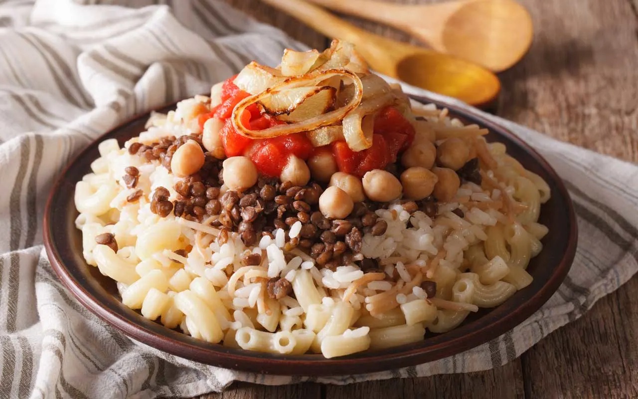 Eat Your Way Around the World and We’ll Figure Out What Your Age Is Koshary (mixture of rice, macaroni, and lentils)