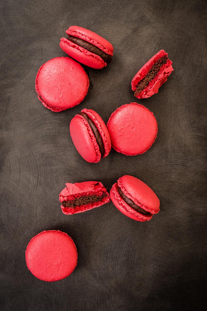 Eat Some 🍰 AI Randomly Generated Desserts to Determine If You’re an Introvert or Extrovert 😃 Chocolate raspberry macarons