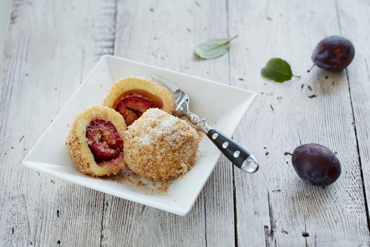 Adventurous World Dessert Buffet Quiz Zwetschgenknoedel (German plum dumplings)