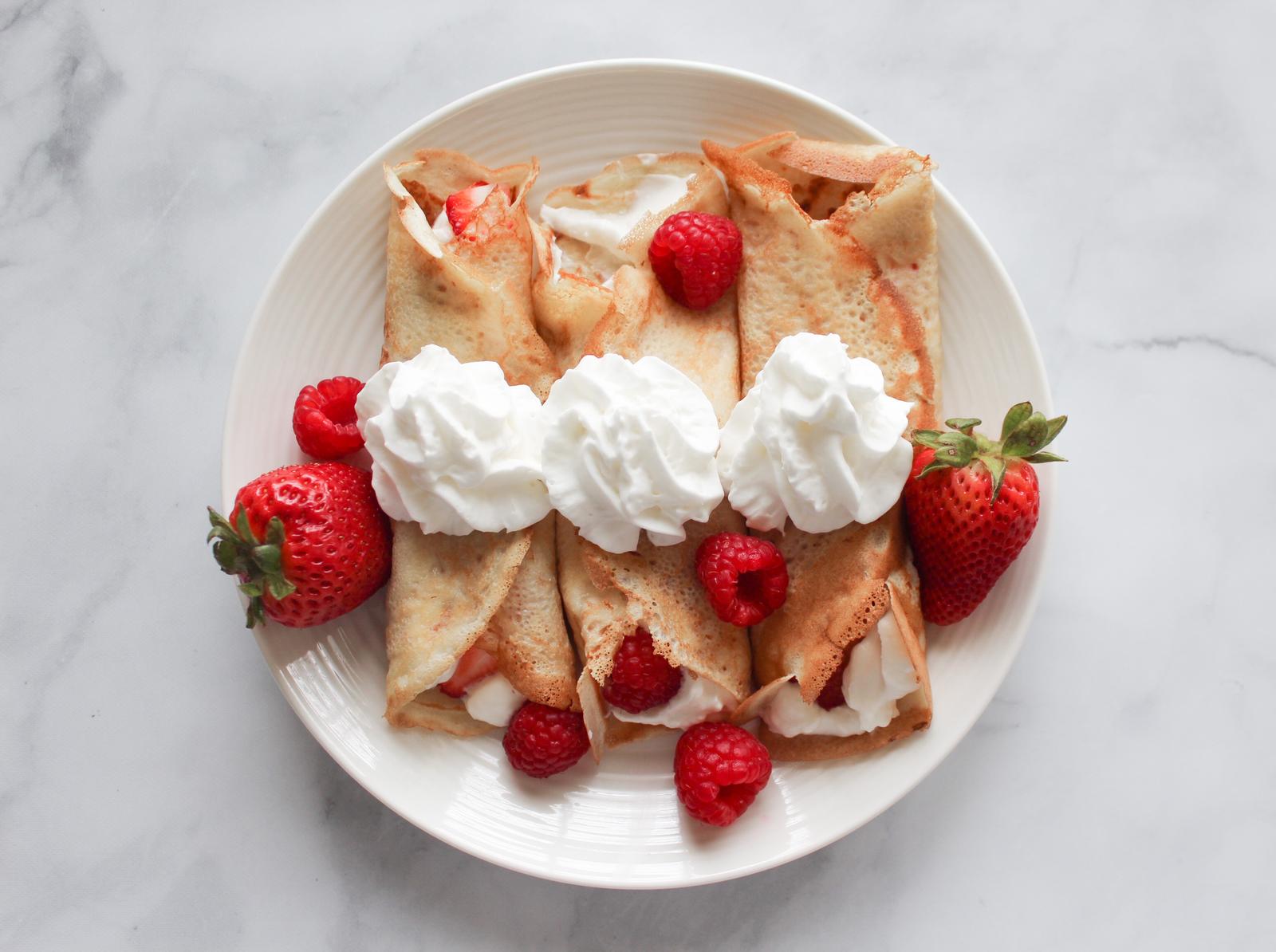 Eat A Desserts & We'll Reveal Your Favorite Color Quiz Strawberry and cream crêpes