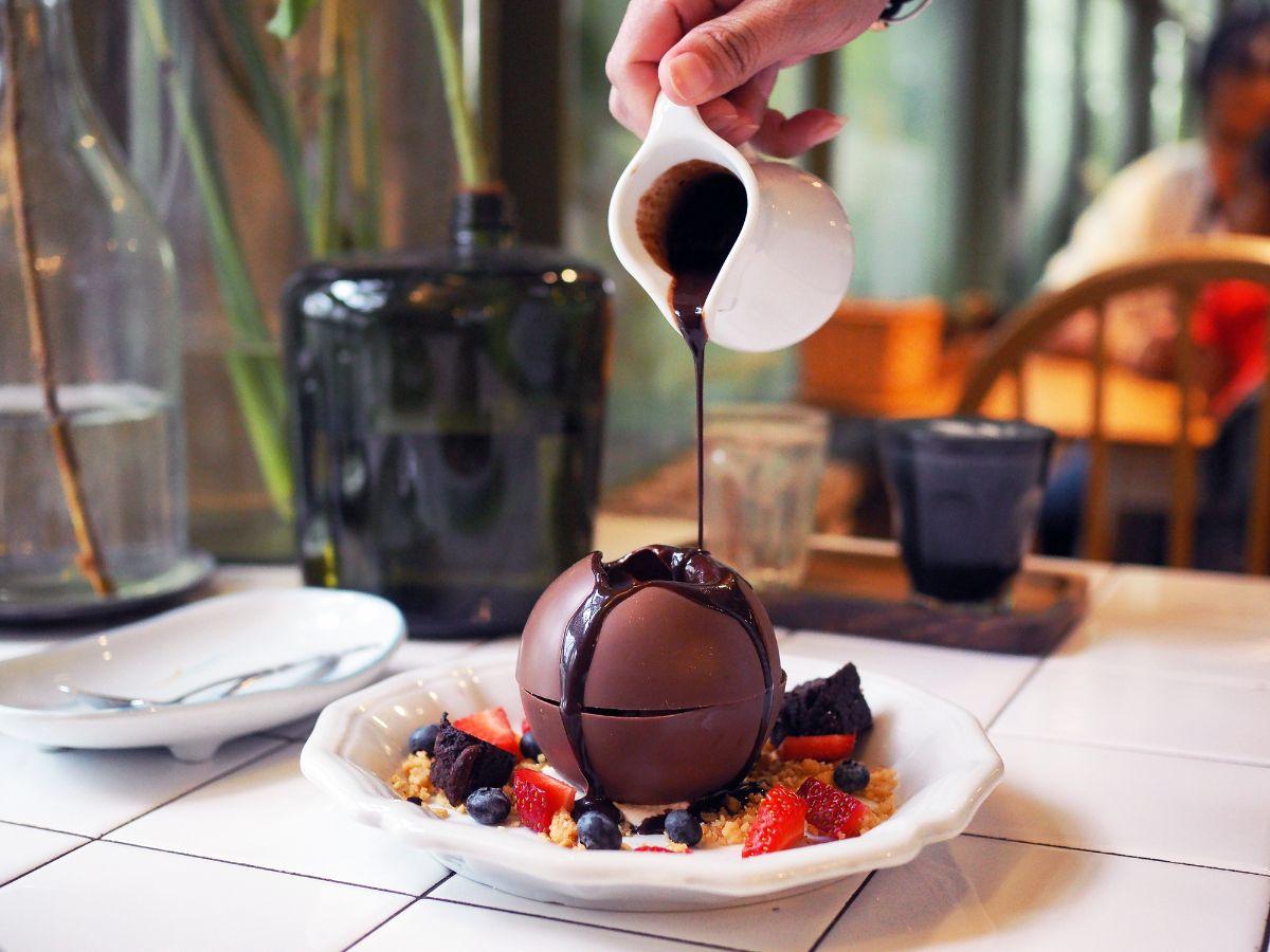 Chocolate Wellness Quiz Melting chocolate dessert ball