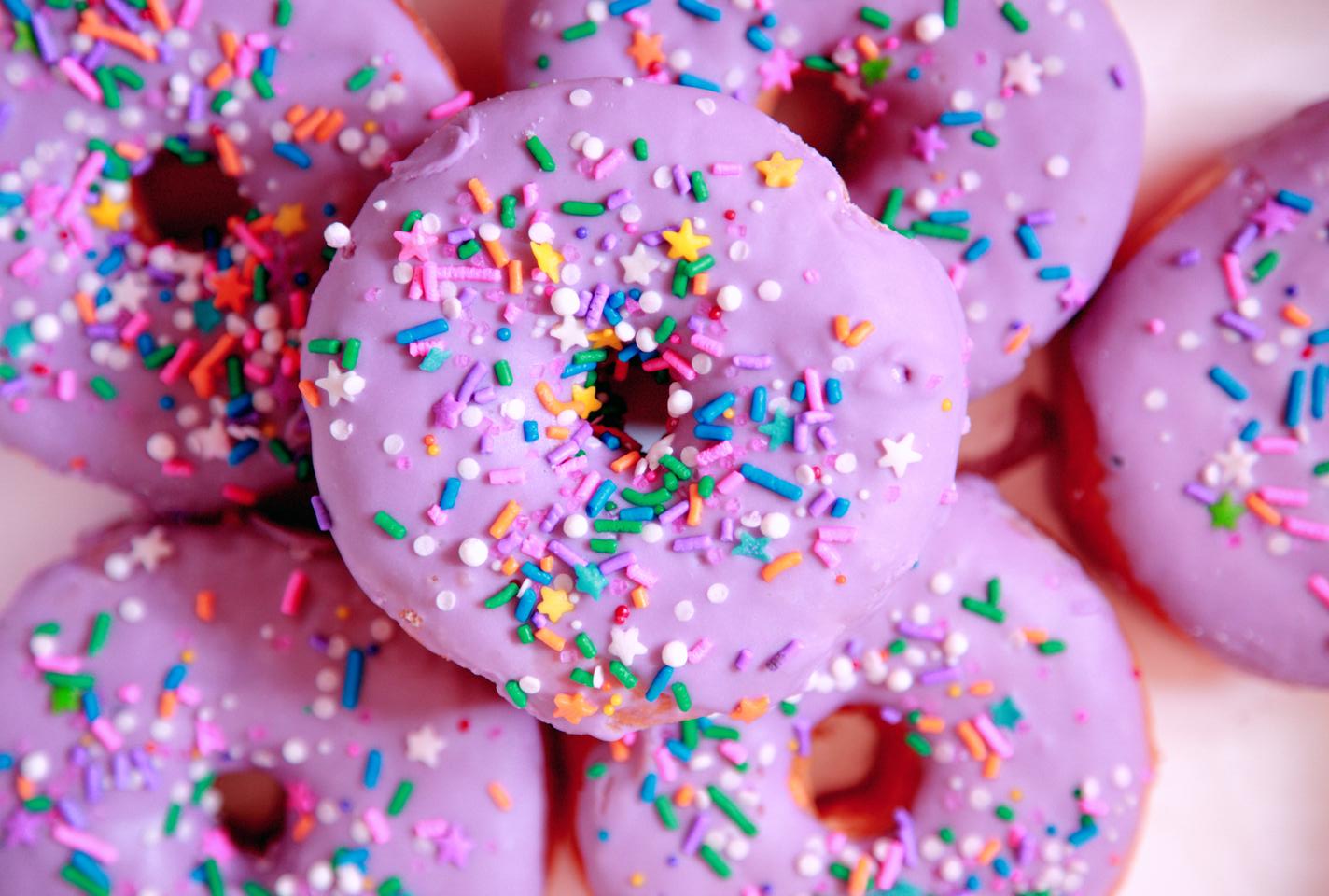 Eat Your Way Through a Rainbow 🌈 and We’ll Reveal the Color of Your Aura 👤 Purple donut