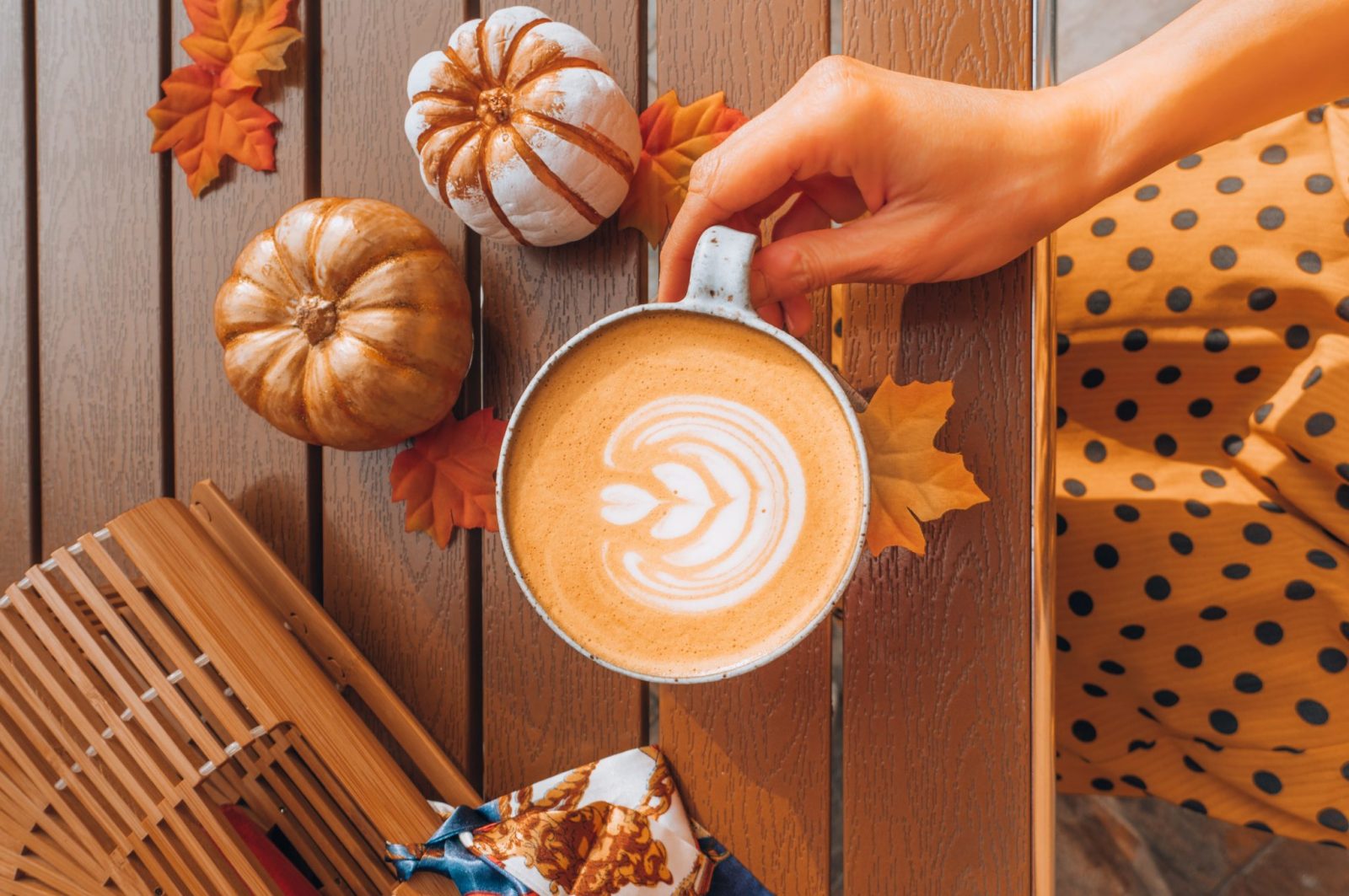 Fall-colored Food Quiz Pumpkin spice latte
