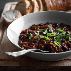 Pick a Food for Every 🌈 Color and We’ll Tell You the Age of Your Taste Buds Black bean soup