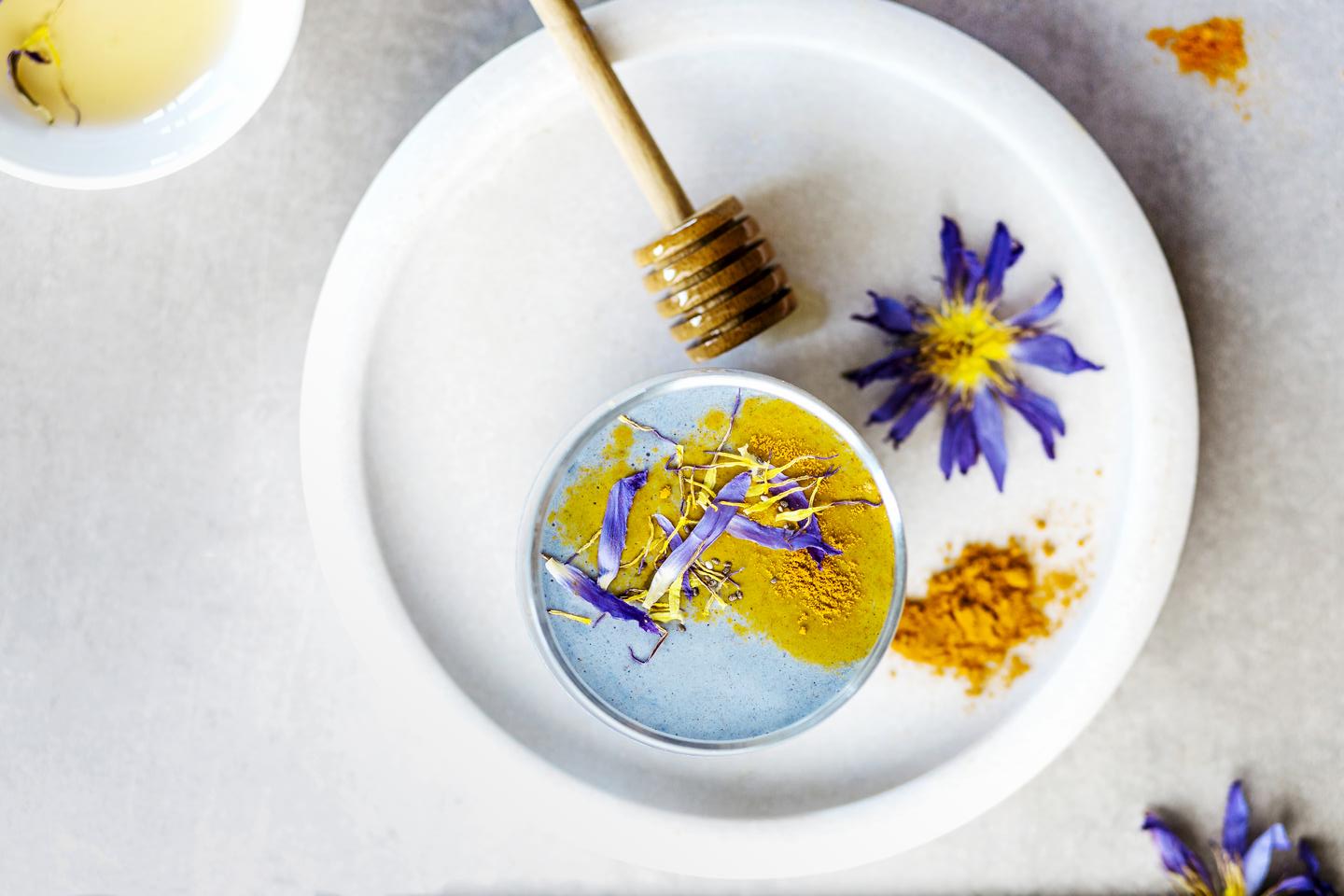 Blue Food Personality Quiz Spirulina cream of cauliflower soup