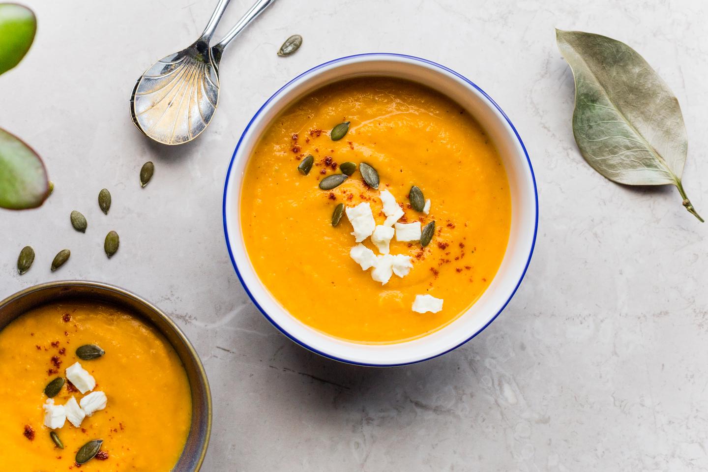 We’ll Guess What 🍁 Season You Were Born In, But You Have to Pick a Food in Every 🌈 Color First Roasted butternut squash soup