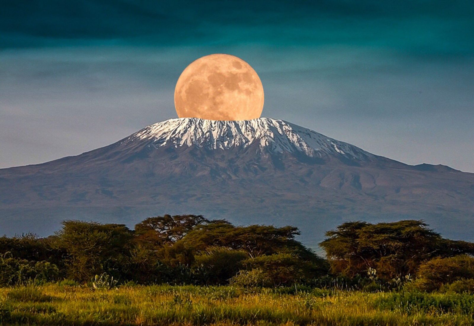 Do You Have the Smarts to Pass This World Geography Quiz With Flying Colors 🌈? Mount Kilimanjaro full moon
