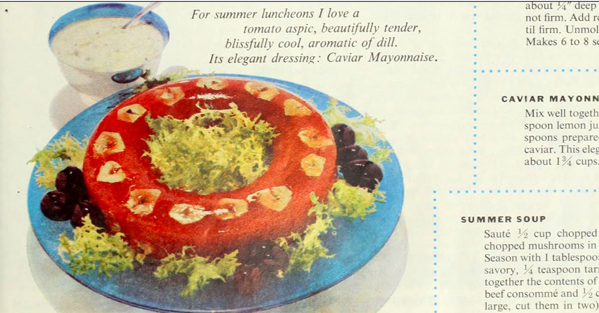 Did You Know I Can Tell If You're Optimist Or Pessimist… Quiz Tomato aspic with caviar mayonnaise