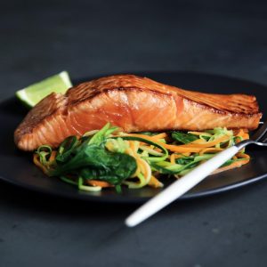 What Gemstone Am I? Quiz Grilled salmon with roasted vegetables