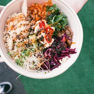 Appetizers Quiz Quinoa bowl with sweet potatoes