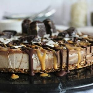 Cake Vibe Quiz Vegan chocolate chunk and peanut butter cheesecake