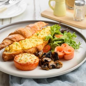 Enjoy an All-You-Can-Eat 🍳 Breakfast Buffet and We’ll Reveal What Type of Partner 😍 Attracts You Smoked salmon scramble croissant
