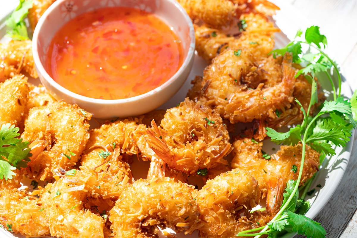🍴 Design a Menu for Your New Restaurant to Find Out What You Should Have for Dinner Crispy coconut shrimp