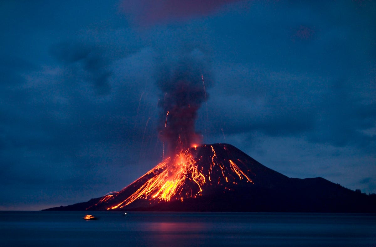 Krakatoa volcano eruption