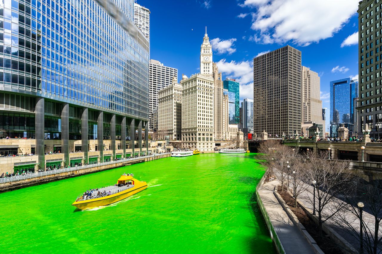 This Geography Quiz Is 🌈 Full of Color – Can You Pass It With Flying Colors? Chicago River green St. Patrick's Day
