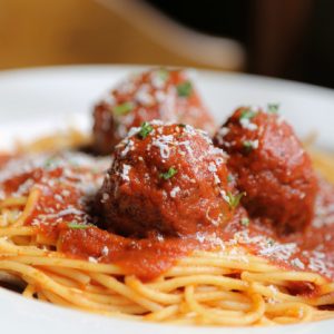 Celebrity Couple Food Quiz Spaghetti and meatballs