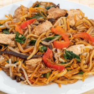 Fall-colored Food Quiz Chow mein