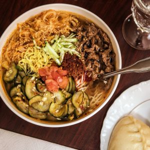 KPop Group-Seoul Travel Quiz Kuksu (cold beef noodle soup)
