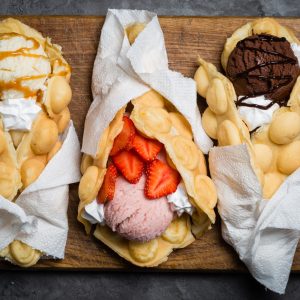 Desserts Starting With E Quiz Egg waffle ice cream
