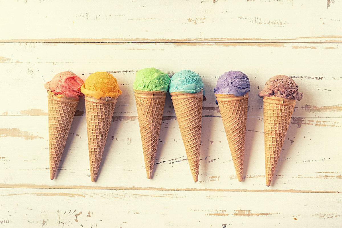 Ice Cream Buffet Quiz🍦: What's Your Foodie Personality Type? Colourful ice cream cones