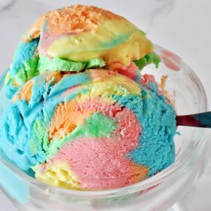 Pie Cake Quiz Whimsical rainbow buttercream