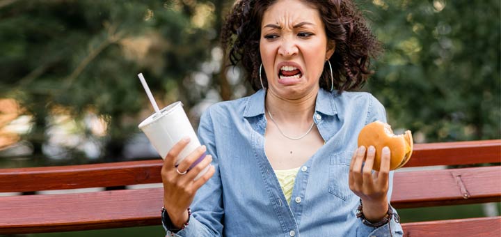 We Can Guess Your Age Just by the Foods You Find Gross 🤢 fast-food-lady-disgust