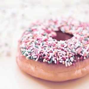 Pink Trivia Quiz Donut