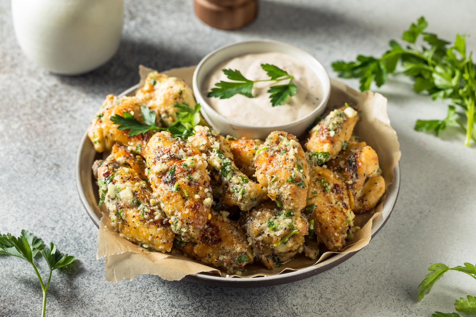 C Foods Career Quiz Garlic Parmesan chicken wings