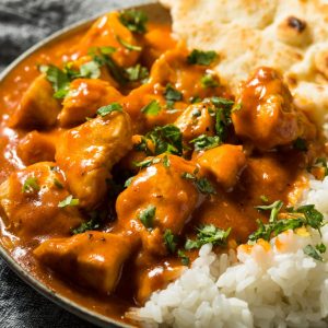 Fall-colored Food Quiz Butter chicken