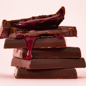 Chocolate Wellness Quiz Raspberry-filled chocolate