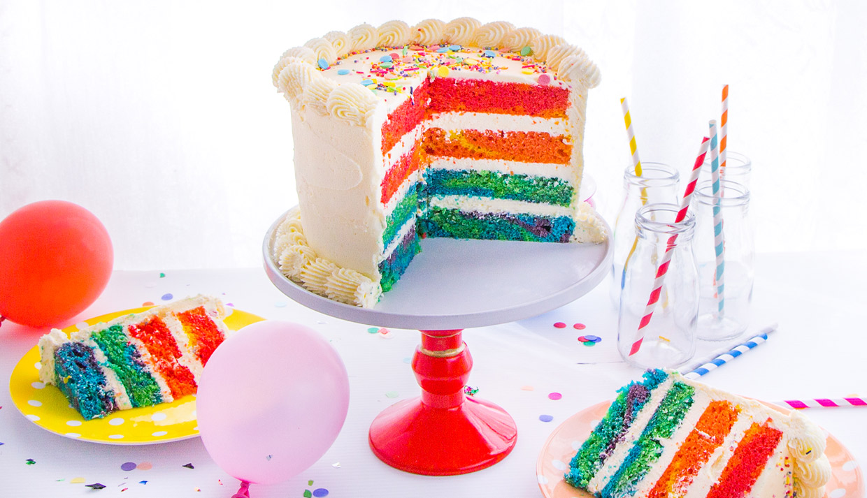 Eat Your Way Through the Rainbow at This 🍰 Desserts-Only Cafe to Find Out If You’re a 🐶 Dog or 🐱 Cat Person Rainbow layer cake