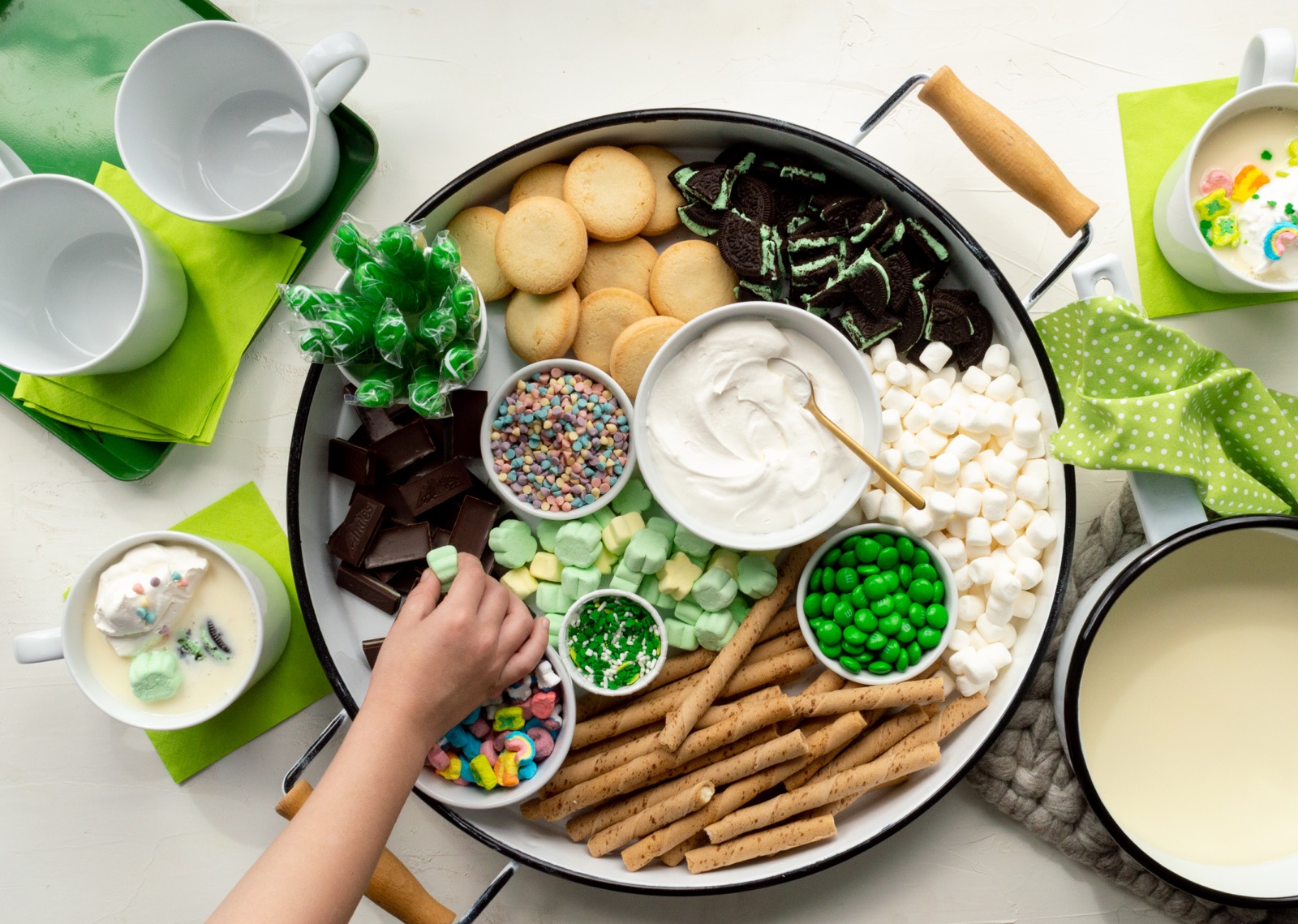 St. Patrick's Day snack board
