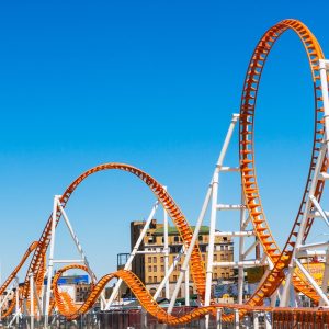 Cosmos Persona Quiz Roller coaster that mimics the experience of a black hole