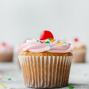 Pink Trivia Quiz Cupcake
