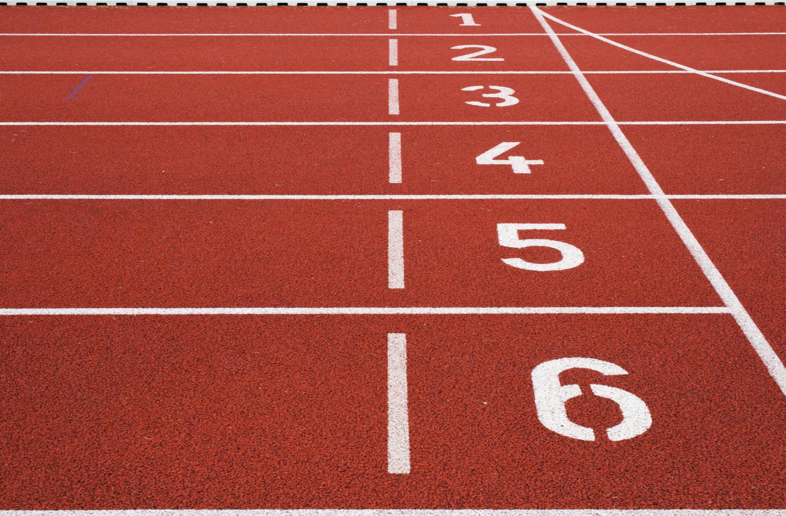 Athletics track starting point