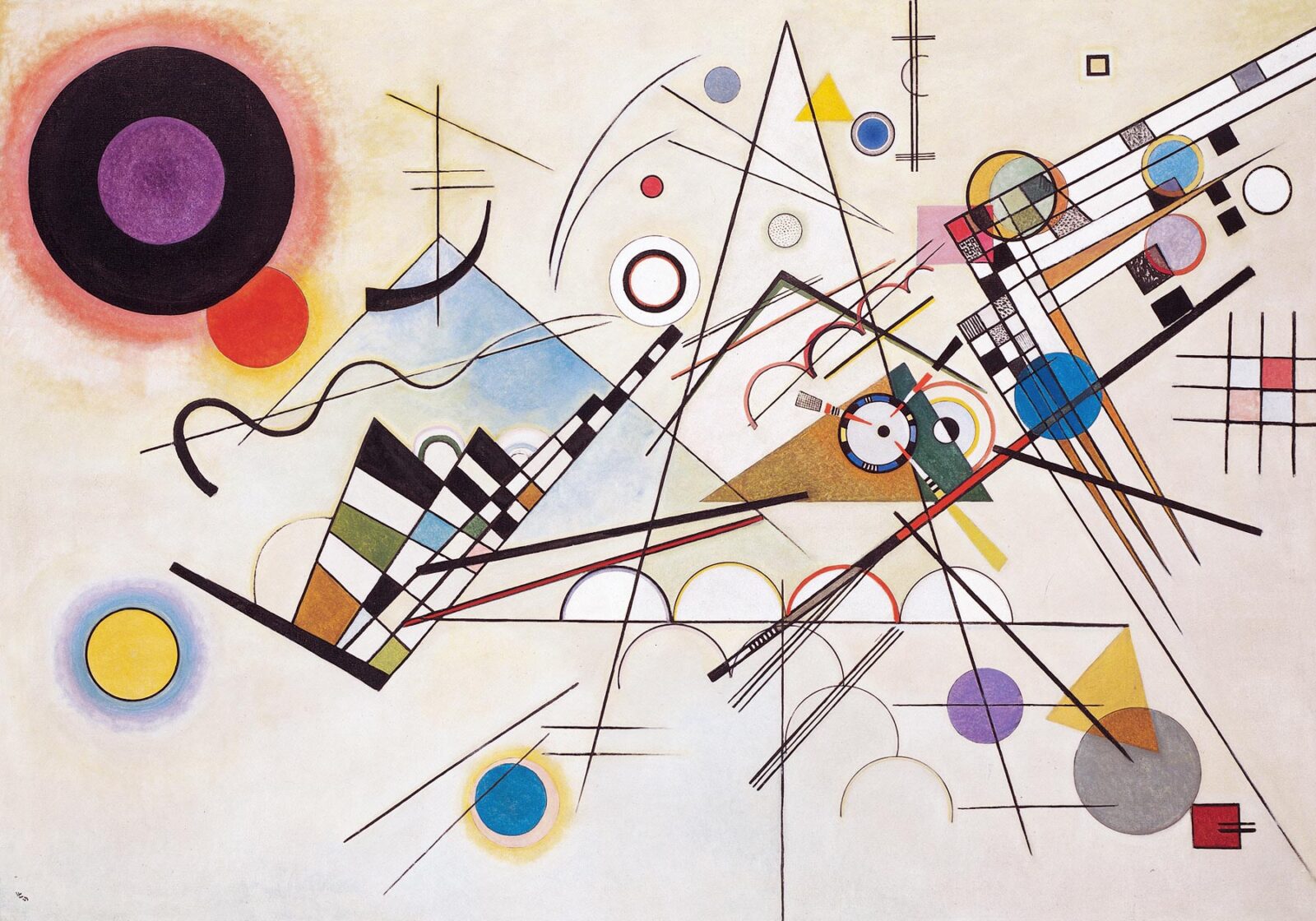 Can You Match These Famous Paintings to Their Legendary Creators? Composition VIII by Wassily Kandinsky