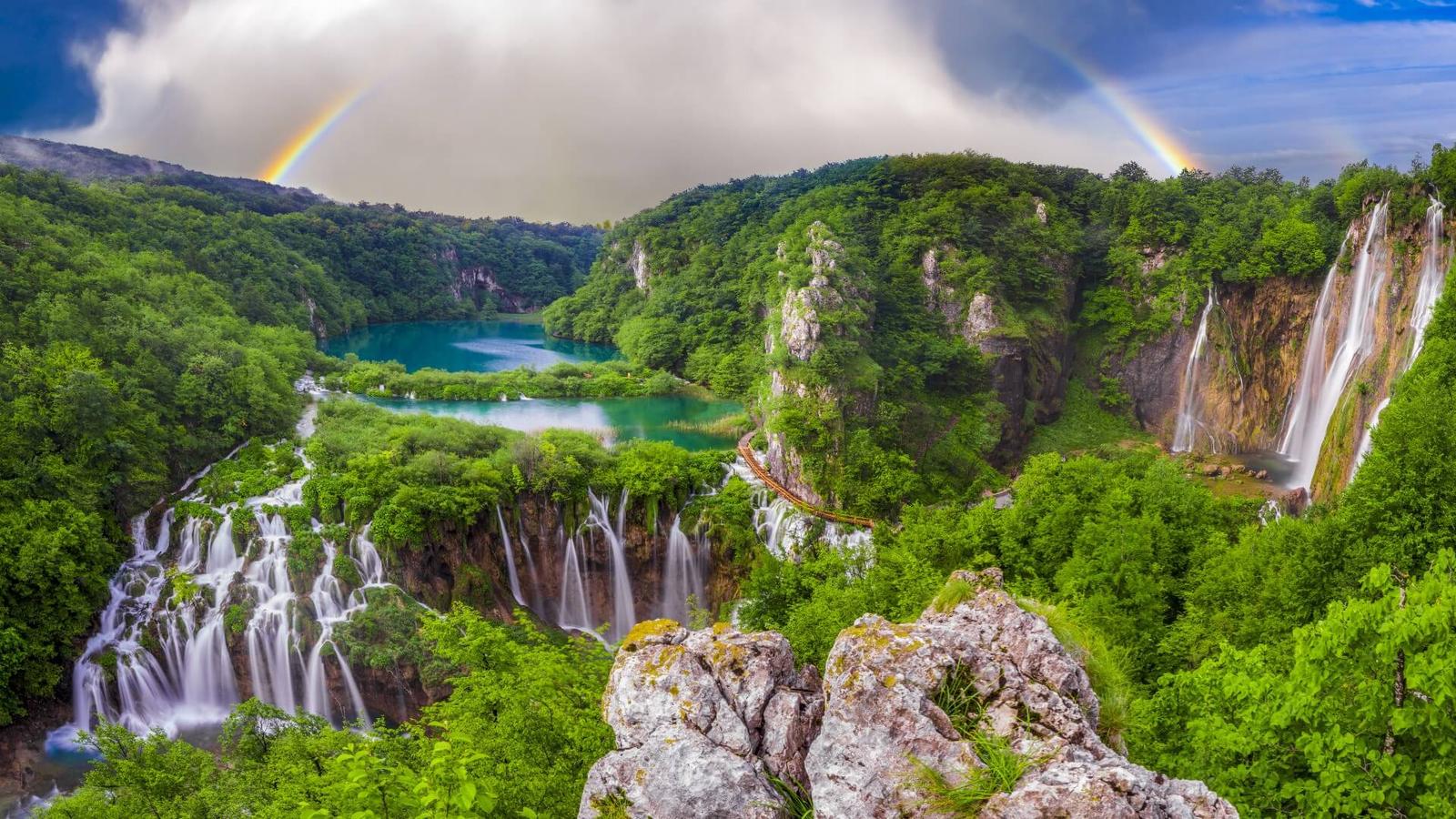 Can You Match These Extraordinary Natural Features to Their Respective Countries? Plitvice Lakes National Park Waterfalls, Croatia