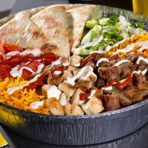 NYC Trip Planning Quiz 🗽! Can We Guess Your Age? Chicken and rice from The Halal Guys