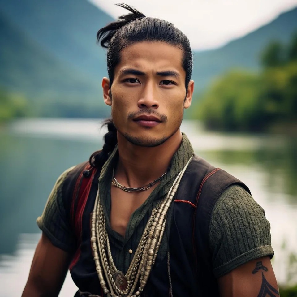 AI most attractive Laotian man