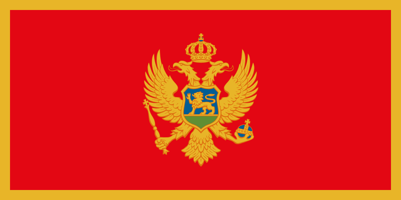 Hard European Flags Quiz Montenegro flag