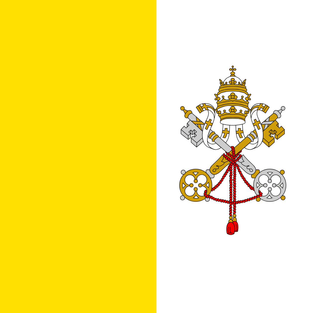 Hard European Flags Quiz Vatican City flag