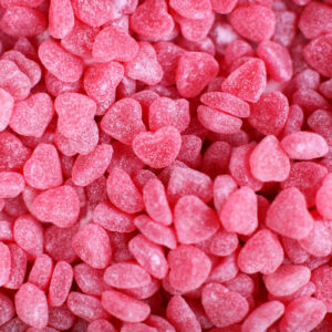 Pink Valentine's Day Quiz Gummy hearts
